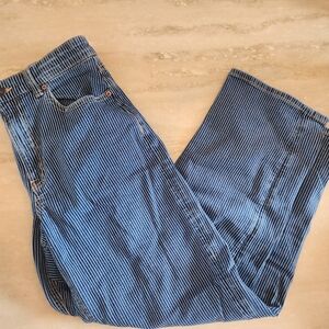 American Eagle Outfitters Women's Blue Pinstriped Jeans